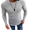 CYSINCOS 2019 Men's Autumn Sexy Skinny Sweater Solid Knitted Pullover Thin Sweater O-Neck Slim  Sweater Pullovers Plus Size 5XL