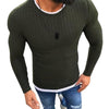 CYSINCOS 2019 Men's Autumn Sexy Skinny Sweater Solid Knitted Pullover Thin Sweater O-Neck Slim  Sweater Pullovers Plus Size 5XL