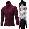 New Arrival Men's Warm Turtleneck Sweater hombre Fashion Solid Knitted Mens Sweaters Casual Slim Pullover Male Double Collar Top