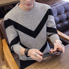 Korea Grey Sweaters And Pullovers Men Long Sleeve Knitted Sweater High Quality Winter Pullovers Homme Warm Navy Coat 3xl Newest
