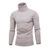 New Arrival Men's Warm Turtleneck Sweater hombre Fashion Solid Knitted Mens Sweaters Casual Slim Pullover Male Double Collar Top