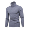 New Arrival Men's Warm Turtleneck Sweater hombre Fashion Solid Knitted Mens Sweaters Casual Slim Pullover Male Double Collar Top
