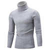 New Arrival Men's Warm Turtleneck Sweater hombre Fashion Solid Knitted Mens Sweaters Casual Slim Pullover Male Double Collar Top