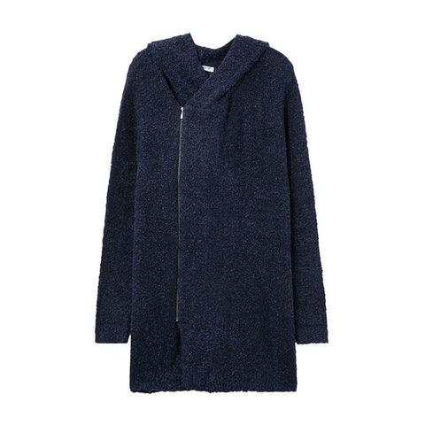 Metersbonwe Knitted Long Hooded Male Cardigan Warm Basic Sweater Men Autumn Smart Casual Solid Color Clothing Fashion Cardigan