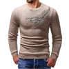 Cysincos Men Sweater 2019 Autumn Winter Casual V-neck Solid Thin Loose Sweater Male Long Sleeve Tracksuit  Knitted Top Plus Size