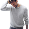Cysincos Men Sweater 2019 Autumn Winter Casual V-neck Solid Thin Loose Sweater Male Long Sleeve Tracksuit  Knitted Top Plus Size