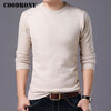 COODRONY Sweater Men Autumn Winter Warm Mens Knitted Wool Sweaters Solid Color Casual O-Neck Pull Homme Cotton Pullover Men 7209