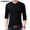COODRONY Sweater Men Autumn Winter Warm Mens Knitted Wool Sweaters Solid Color Casual O-Neck Pull Homme Cotton Pullover Men 7209