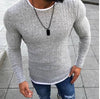 Men's Sexy Skinny Sweater 2018 Autumn Solid Knitted Pullover thin sweaters O-Neck Slim Fit Sweater Pullovers Plus Size S-5XL