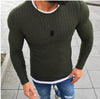 Men's Sexy Skinny Sweater 2018 Autumn Solid Knitted Pullover thin sweaters O-Neck Slim Fit Sweater Pullovers Plus Size S-5XL