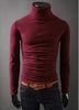 2019 New Autumn Mens Sweaters Casual Male turtleneck Man's Black Solid Knitwear Slim Fit Brand Clothing Sweater