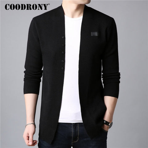 COODRONY Cardigan Men Casual Knitted Cotton Wool Sweater Men Clothes 2019 Autumn Winter New Mens Sweaters and Cardigans Coat B11